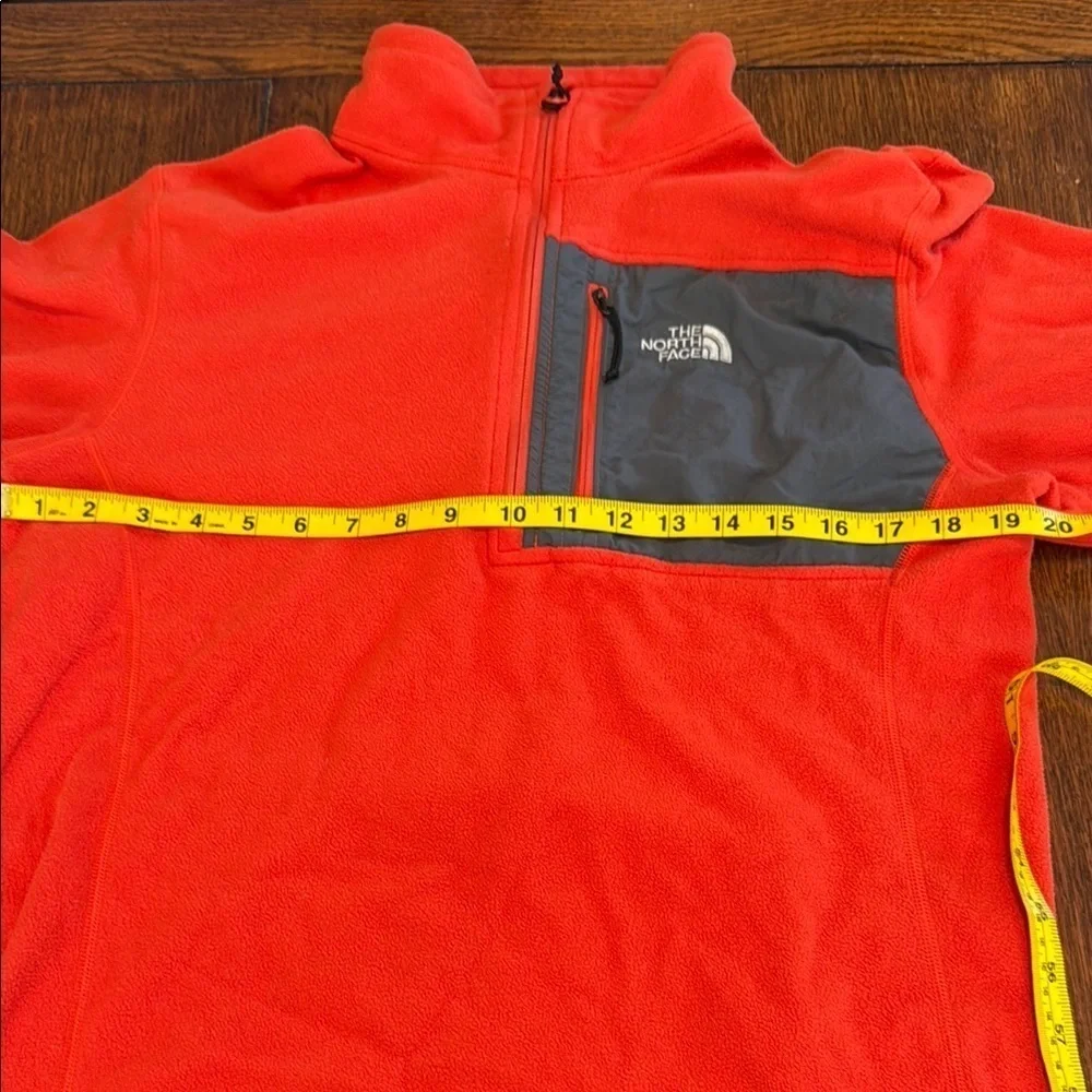 The North Face Classic Orange Fleece with Gray Pocket size M